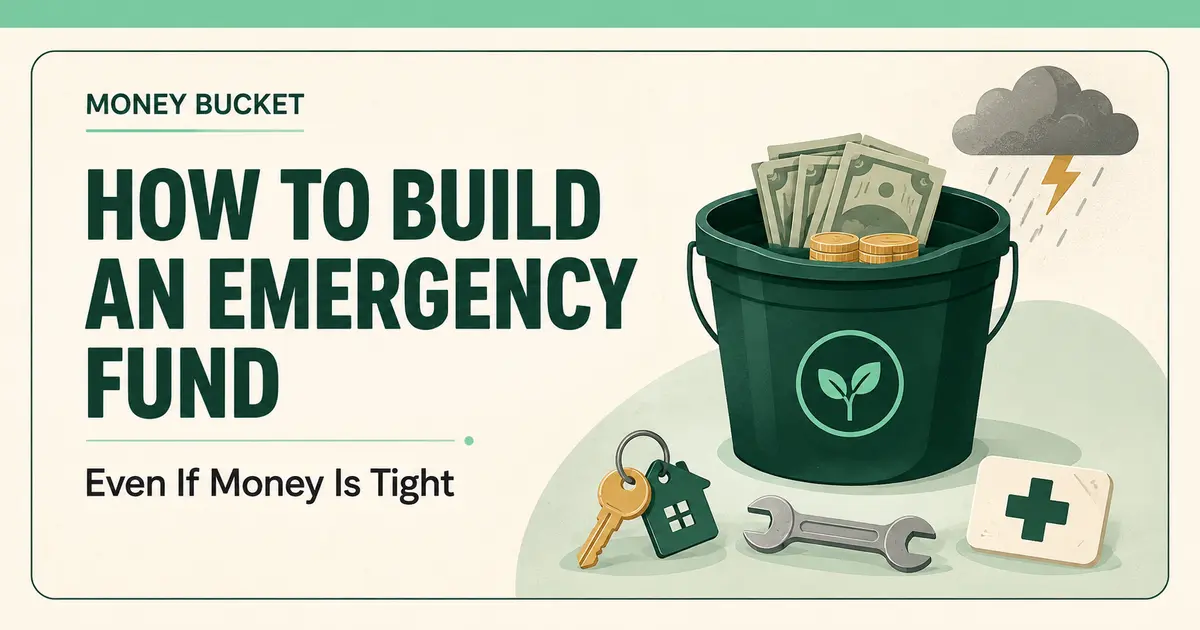 Emergency fund savings bucket protecting essential expenses
