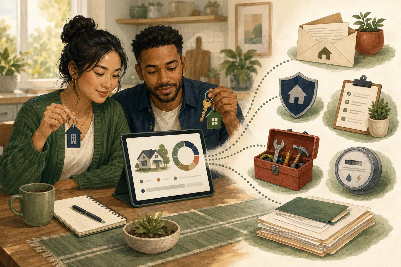 First-time buyers compare a home payment with taxes, insurance, repairs, utilities, and association dues